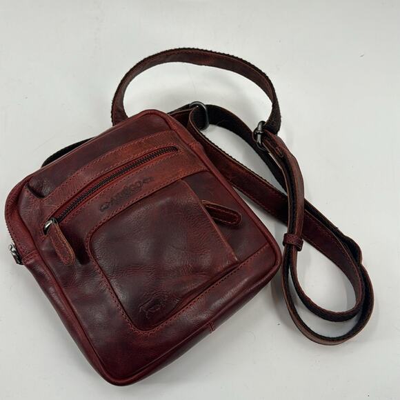 NWT Arrigo red leather Crossbody bag - Picture 4 of 7